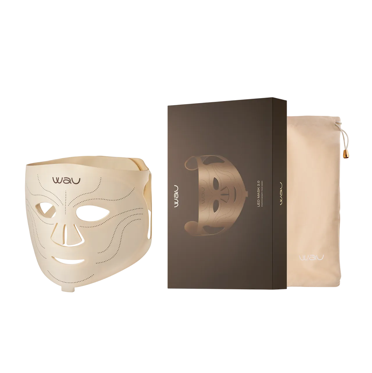 Wau LED-Ansiktsmask 2.0 – Fototerapi med 5 Spektra & 3 Intensiteter